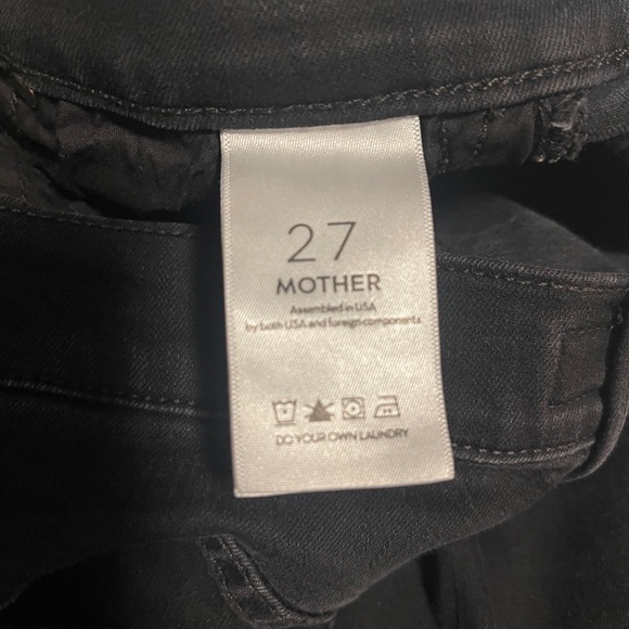 Mother black Jean straight leg size 27 fits like 26 - Picture 4 of 4